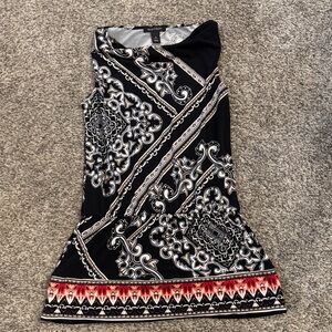 White House Black Market Black and White Mini Dress